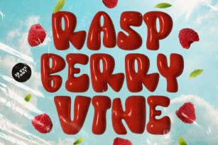 Raspberry Vine - 3D SVG Font Font Download