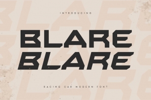 BLARE - Racing Car Modern Font Font Download