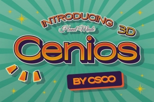 Cenios 3D Font Download
