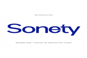 Sonety Modern Wide Sans Typeface Font Download