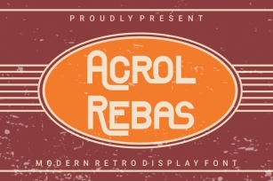AcrolRebas - Modern Retro Display Font Font Download