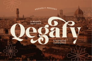 Qegafy Modern Serif Font Font Download