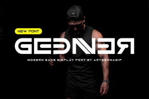 Gednner - Modern Sans Display Font Font Download