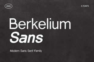 Berkelium Sans Modern Sans Serif Family Font Download