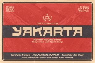 Yakarta - Retro Round Font Font Download