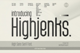 Highjenks - High Sans Serif Font Font Download