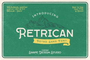 Retrican - Retro Sans Font Font Download