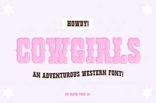 COWGIRLS Fancy Western Rodeo Font Download
