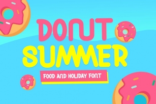 Donut Summer - Food and Holiday Font Font Download