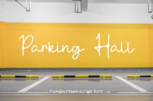 Parking Hall - Handwritten Script Font Font Download
