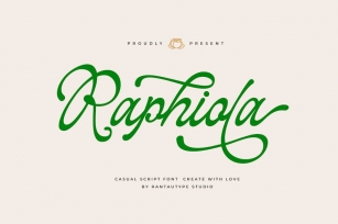 Raphiola Modern Casual Script Font Font Download