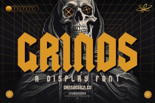 Grind Modern Blackletter Metal Display Font Font Download