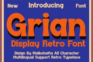 Grian - Display Retro Font Font Download