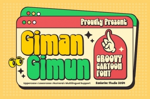 Giman Gimun Groovy Cartoon Font Font Download