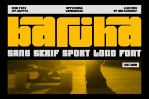 Barjha - Sans Serif Sport Logo Font Font Download