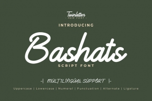Bashats - Script Monoline Font Font Download