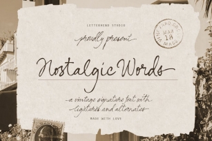 Nostalgic Words Font Download