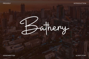 Bathery - Handwritten Script Font Font Download