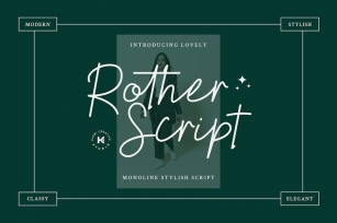 Rother - Script Monoline Font Download
