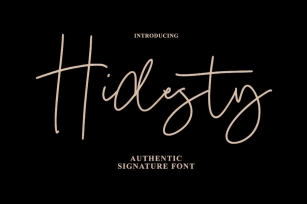 Hidesty Signature Font Download