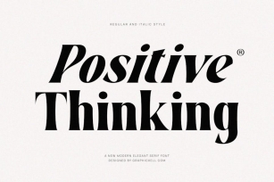 Positive Thinking Family Serif Font Text Font Download