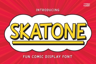 Skatone - Fun Comic Display Font Font Download