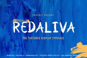 Redaliva - Textured Brush Font Font Download