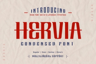 Hervia - Condensed Font Font Download