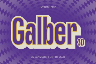 Galber 3D Font Download