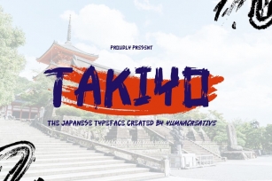 Takiyo - Textured Brush Font Font Download