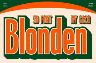 Blonden 3D Font Download