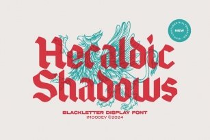 Heraldic Shadows - Blackletter Display Font Font Download