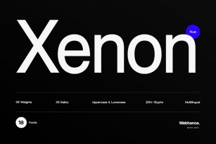 Xenon Nue - A premium sans-serif font family Font Download