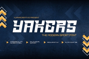 Yakers - Modern Sport Font Font Download