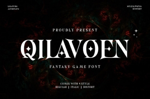 Qilavoen - Game Display Font Font Download