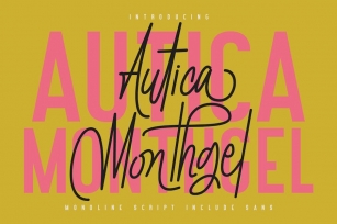 Autica Monthgel Monoline Script Sans Font Duo Font Download