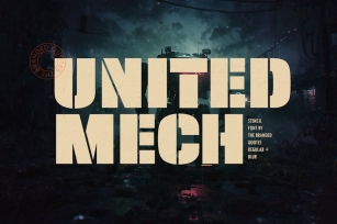 United Mech - Stencil Sans Font Font Download