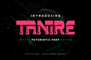 Tanire - Futuristic Tech Font Font Download