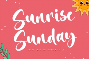 Sunrise Sunday Font Download