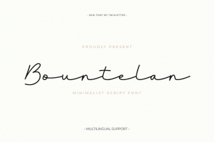 Bountelan - Script Monoline Font Font Download