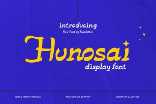Hunosai - Display Font Font Download
