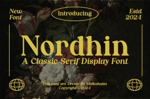 Nordhin - Classic Serif Display Font Font Download