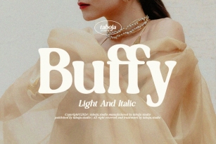 Buffy - Light & Italic Typeface Font Download