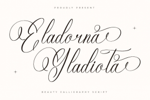 Eladorna Gladiota Calligraphy Script Font Download
