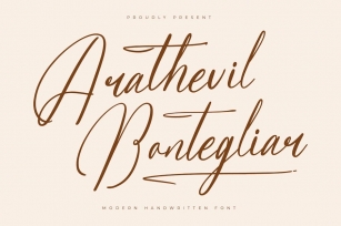 Arathevil Bontegliar Modern Handwritten Font Font Download