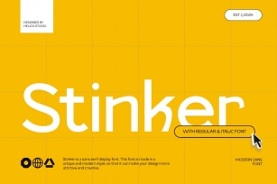 Stinker Modern Sans Display Font Font Download