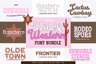 WILD AND WESTERN Bundle Font Download