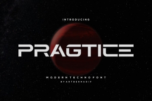 Pragtice - Modern Techno Font Font Download