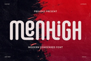 Menhigh - Modern Condensed Sans Serif Font Download