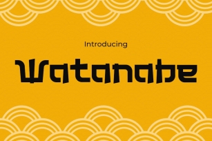 Watanabe - Modern Elegance Japanese Font Font Download